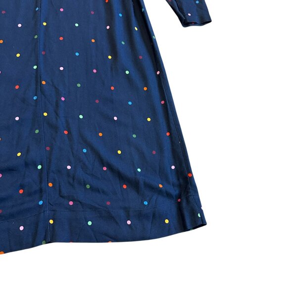 Farm Rio Lucy Dots V-Neck Dress Navy Colorful Long Sleeve Shift Size Small NWT - Picture 13 of 13